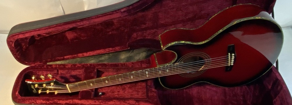 Cedar Ridge Red Limited CE Guitar with case