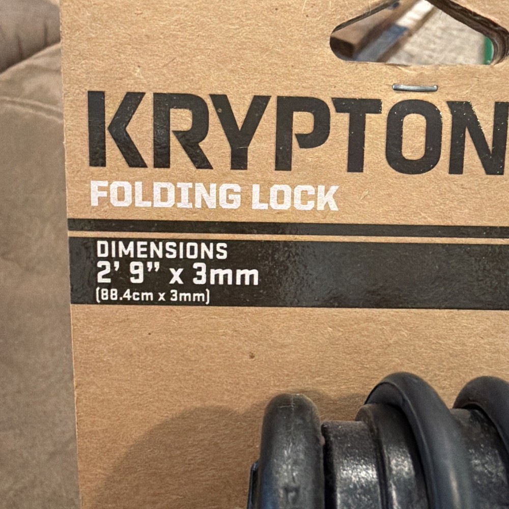 Kryptonite Folding Lock 2' 9" Bike Lock with Level 3 Security Includes 2 Keys