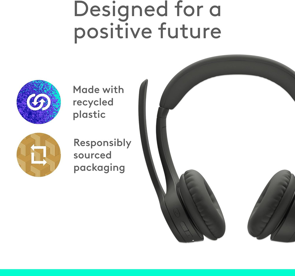 Zone 301 Wireless Bluetooth Headset with Noise-Canceling Microphone, Compatible