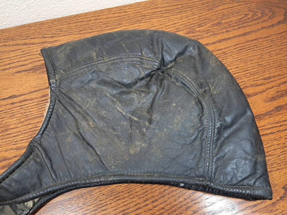 WW2 Genuine Leather Pilot Aviator Hat