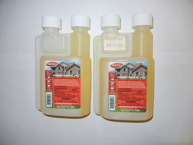 Martin's Permethrin 13.3% Control Solutions 2-8oz  Containers  Flies Fleas