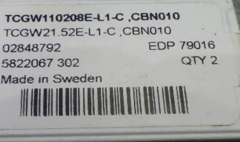 2 PCS  ORIGINAL  INSERTS  TCGW110208E-L1-C CBN010