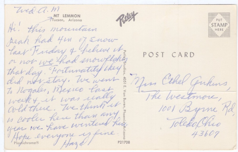 MT. LEMMON, TUCSON, AZ - PC3419