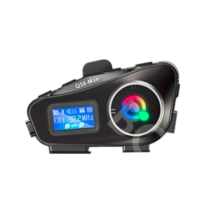 Motorcycle Intercom Helmet Bluetooth Headset LCD Display Screen Waterproof