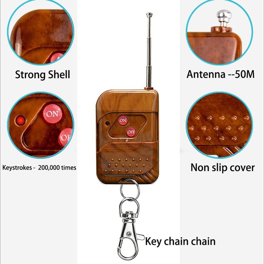 Wireless Light Switch and Receiver Kit, No in-Wall Wiring Required,Remote Con...