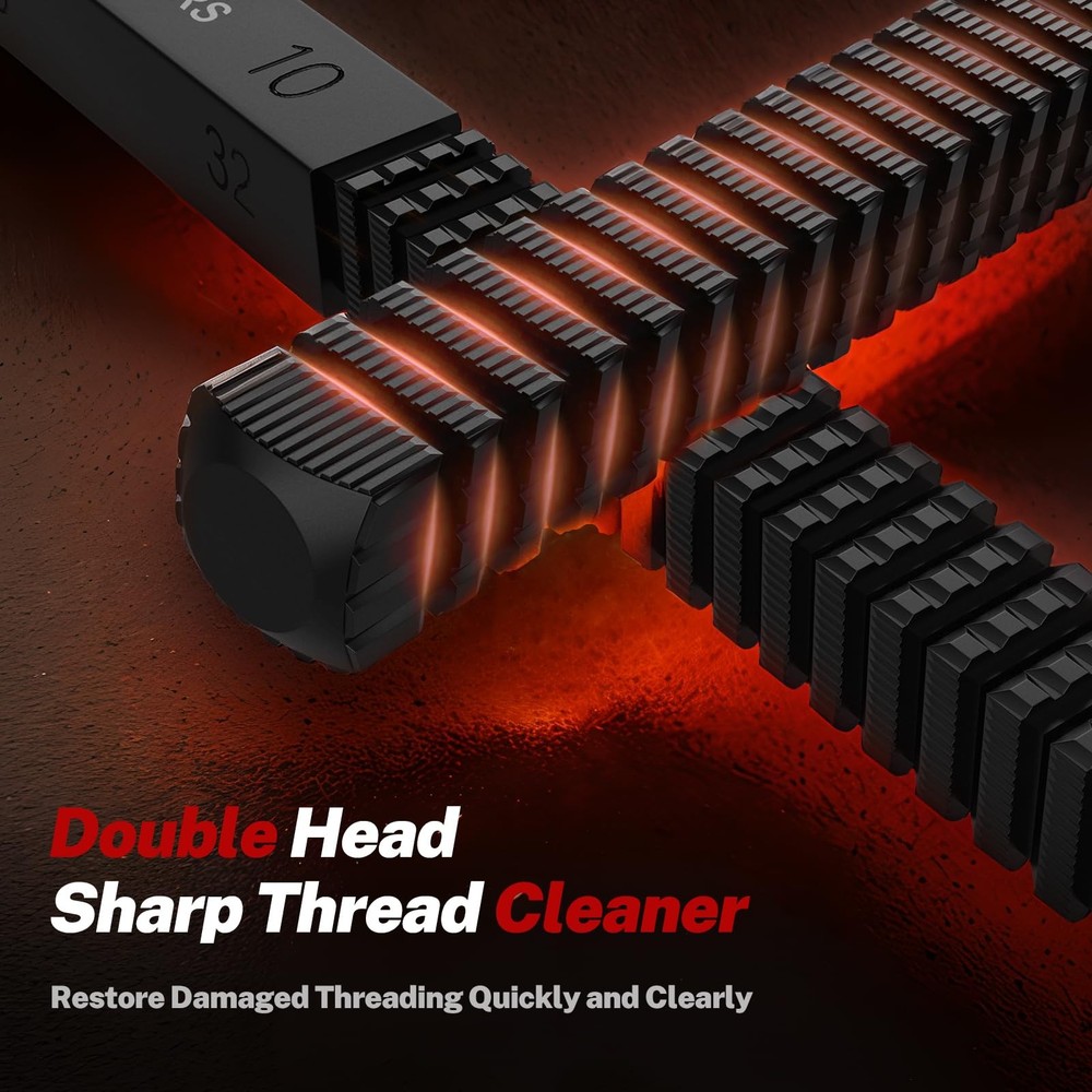 3Pc Thread File Set for SAE & Metric Restoration, External Thread Repair Tool