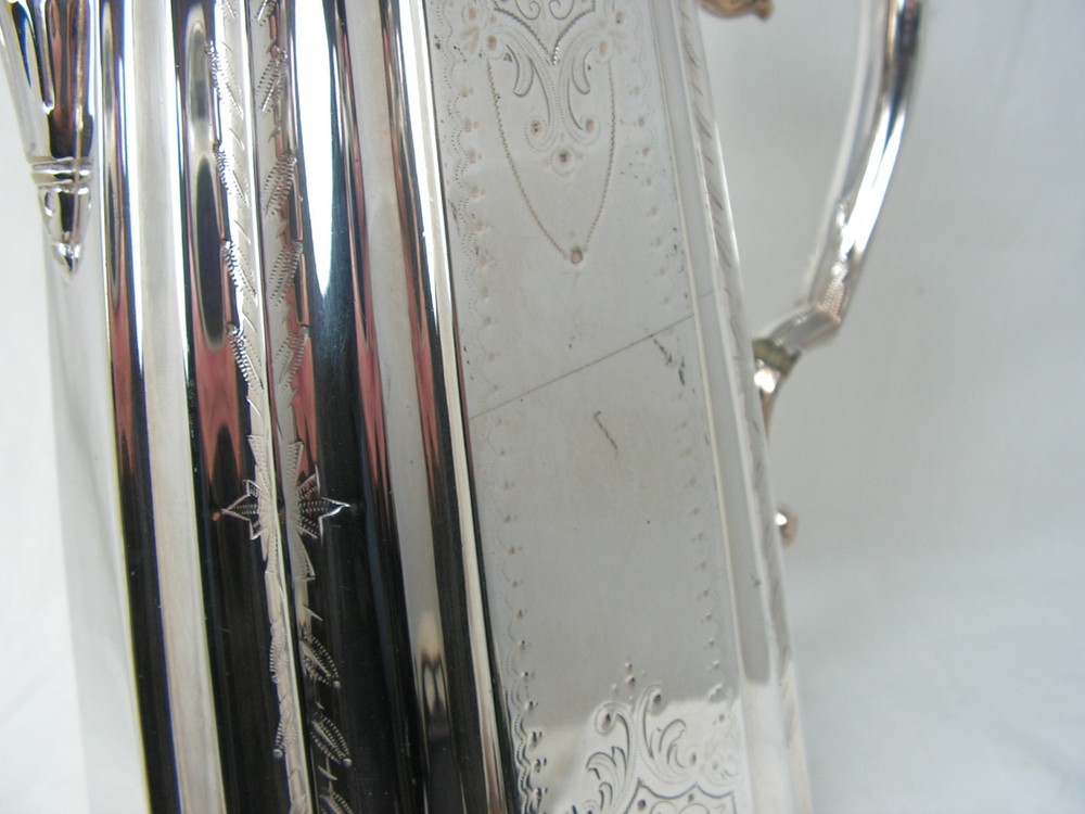 LARGE ANTIQUE AESTHETIC MOVEMENT SILVER PLATED COFFEE POT