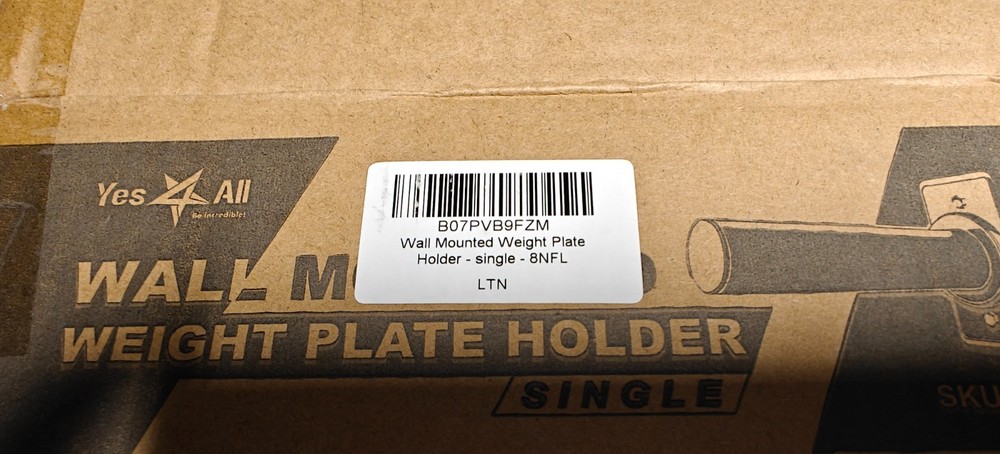 yes4all Wall Mounted Weight Plate Holder - Single