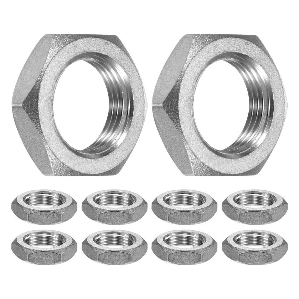 10-Pack Cast Pipe Fitting Hex Locknut, G3/8 Female Thread Hex Locking Nut