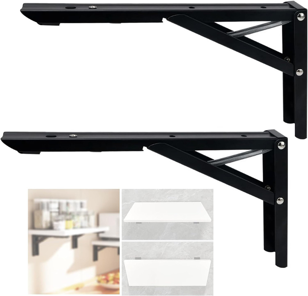 90 Degree Self Locking Folding Hinges Wall Table Drop Leaf Shelf Bracket Pair