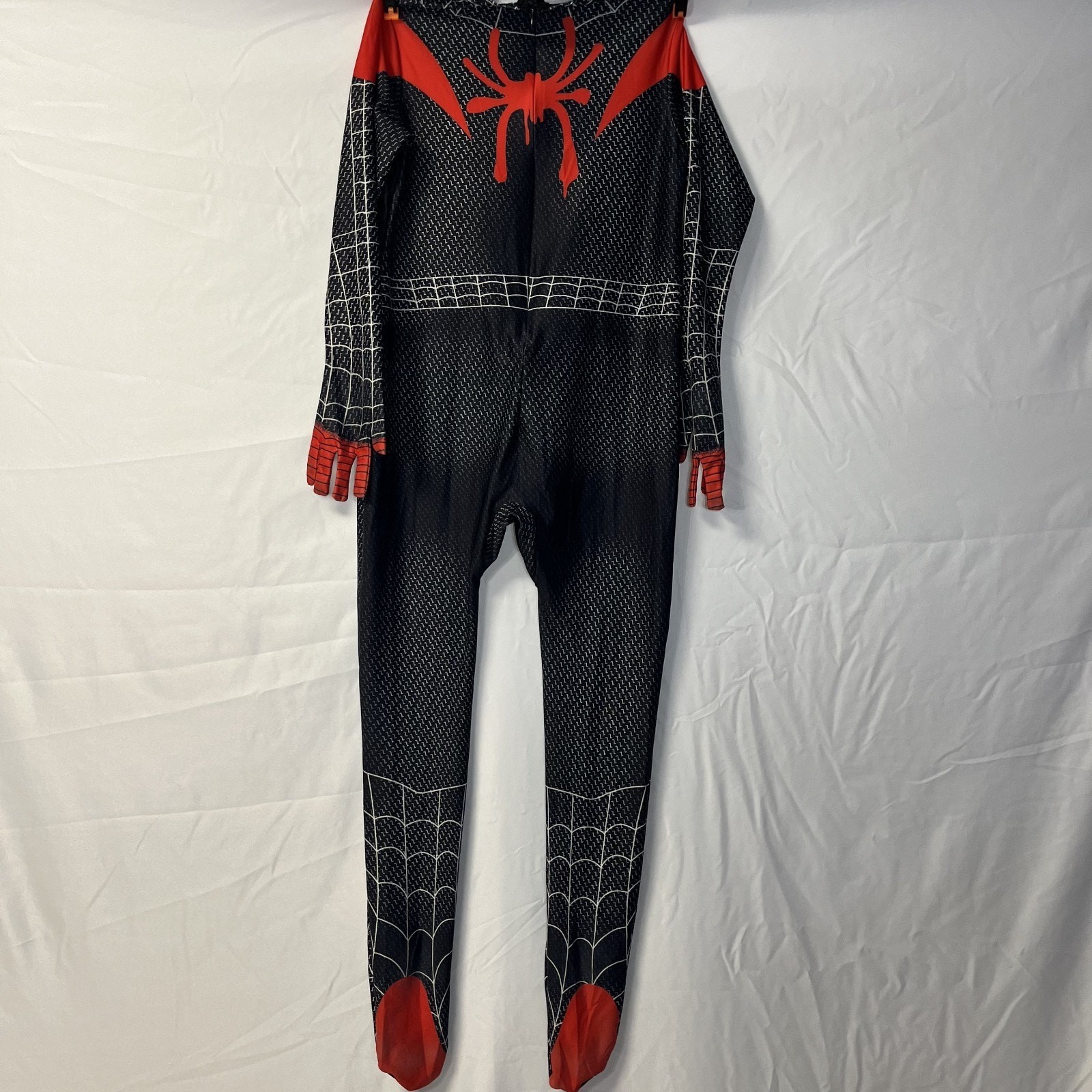 Spider Man Youth Costume Suit Miles Morales Black Red Zentai Large Cosplay
