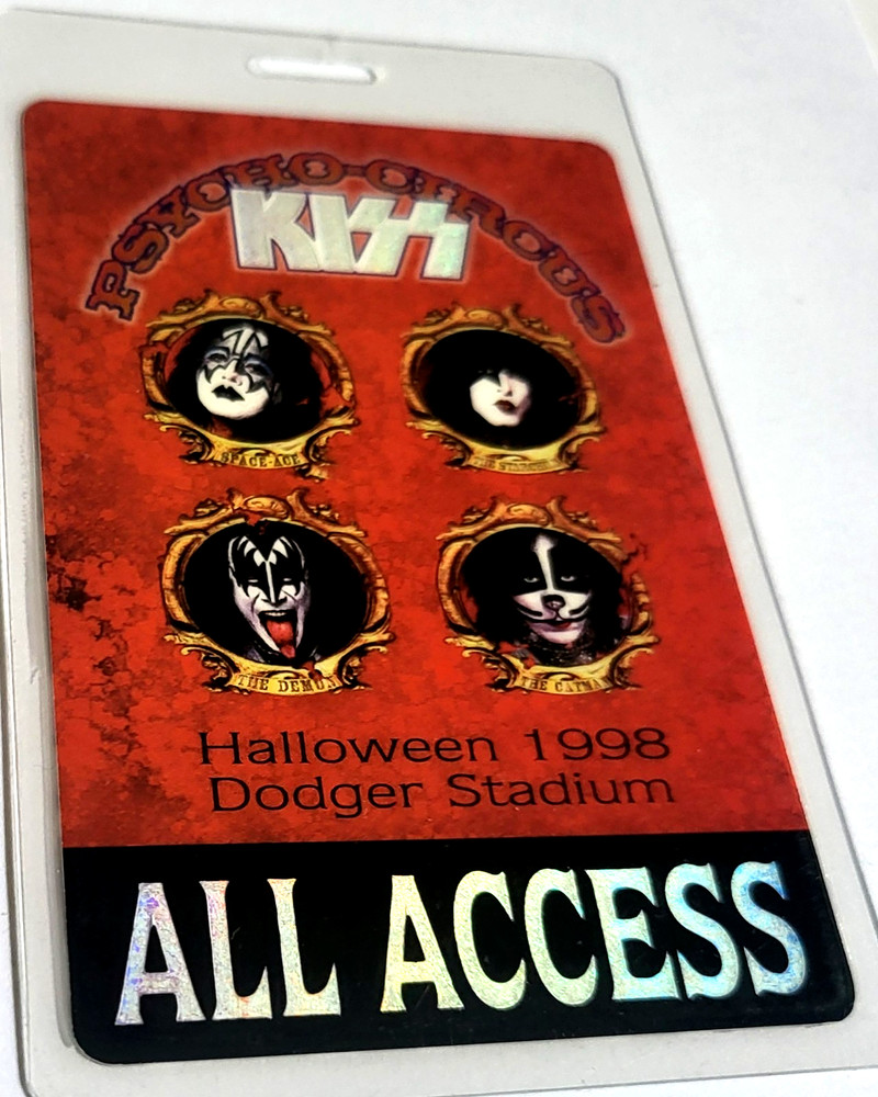 KISS -- LAMINATED BACKSTAGE PASS - ACE FREHLEY - FOIL - 1998 - SMASHING PUMPKINS