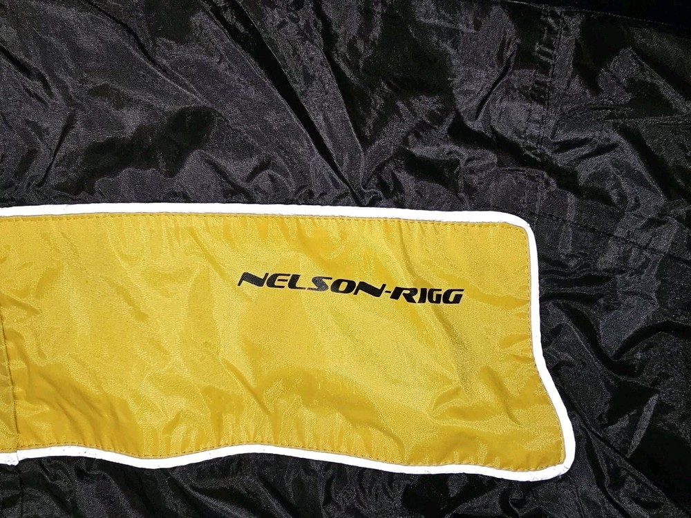 Nelson Rigg Prostorm Lined Yellow Black Rain Jacket Medium
