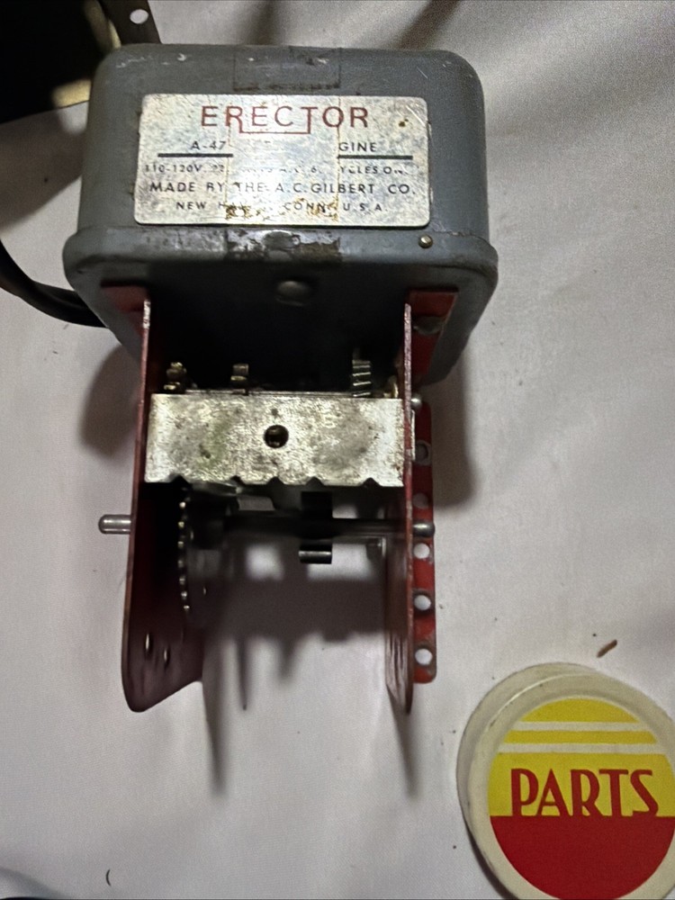 AC Gilbert Erector Set With Working A-47 Electric Motor