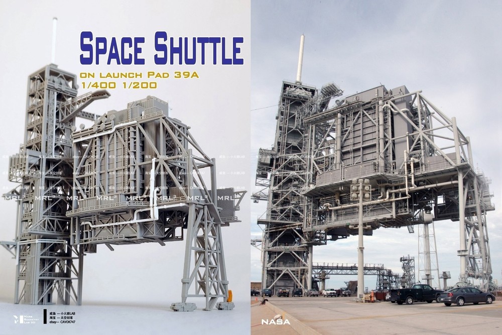 1/400 1/200 Space Shuttle on Launch PAD 3D Printing Model Builded Full Set