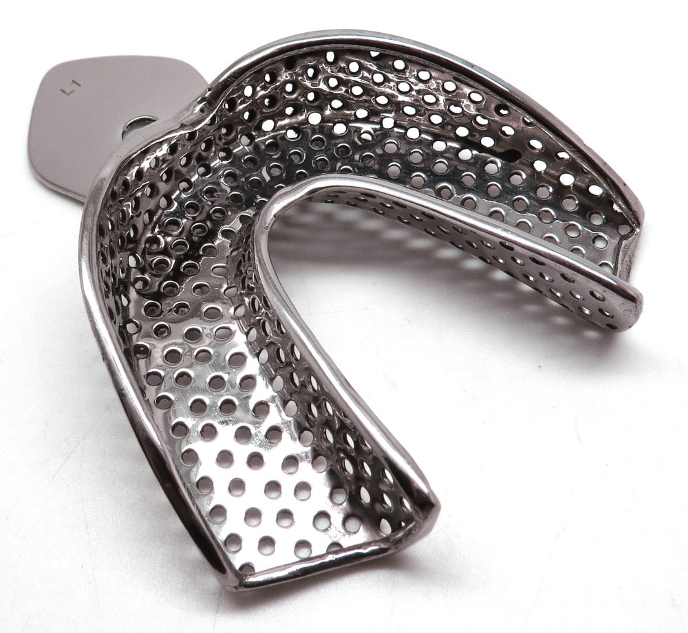 4 Pcs Dental Impression Perforated Large Trays Upper Lower Instruments