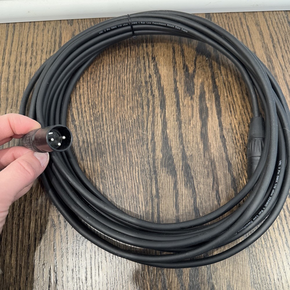 VRL 3 Pin DMX 100 Ohm 22AWG Data Cable