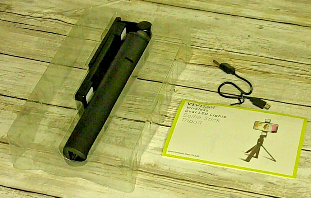 Wireless Dual LED Light 36 Inch Extendable Selfie Stick Tripod & remote