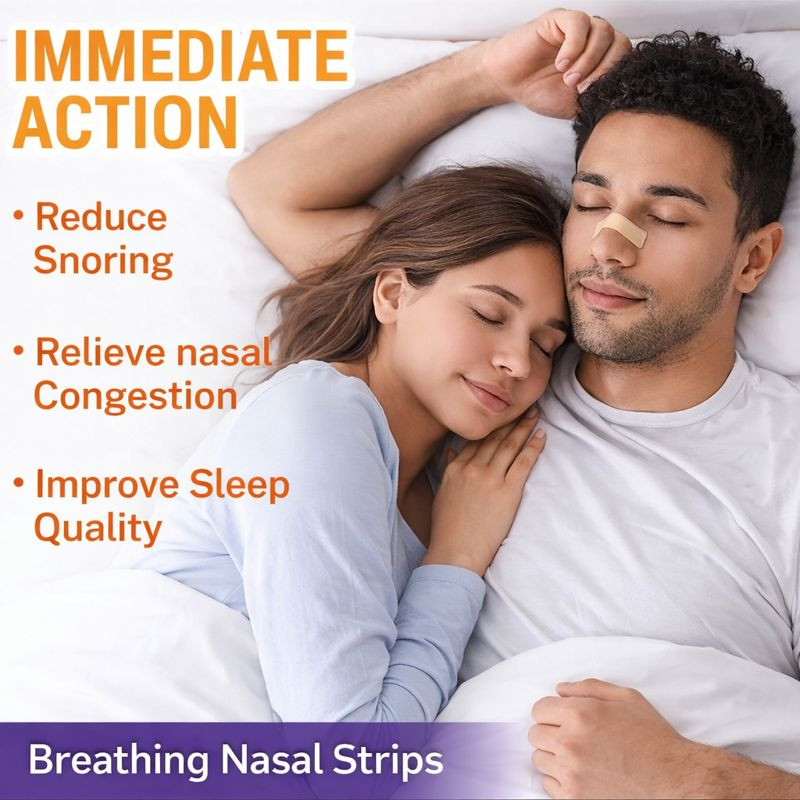 2 Pack NASAL STRIPS Breathe Nose Better Reduce Snoring Right Sleep