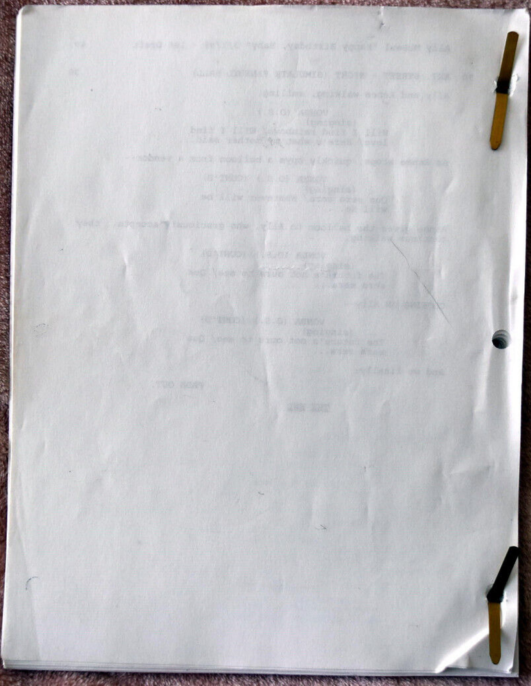 7 Original Ally McBeal Screenplays Scripts Including The Playing Field, Inmates.
