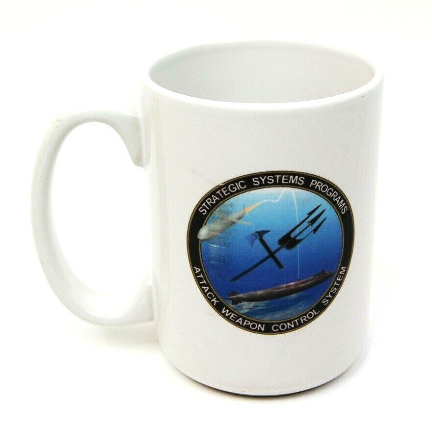Military Coffee Mug Tomahawk Trident Attack Weapon Control System Logo SSP AWCS