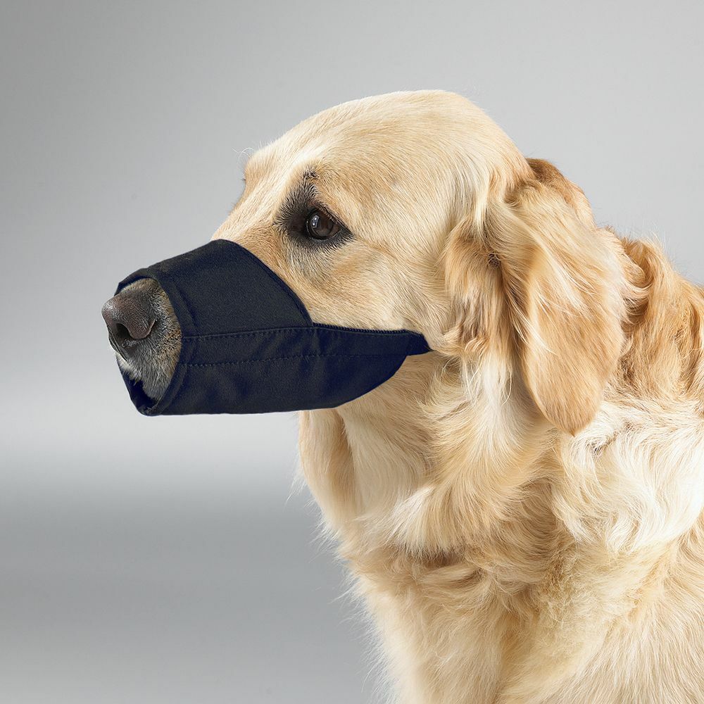 Top Performance DOG MUZZLE LINED NO BITE BARK QuickFIT Nylon ADJUSTABLE TRAINING