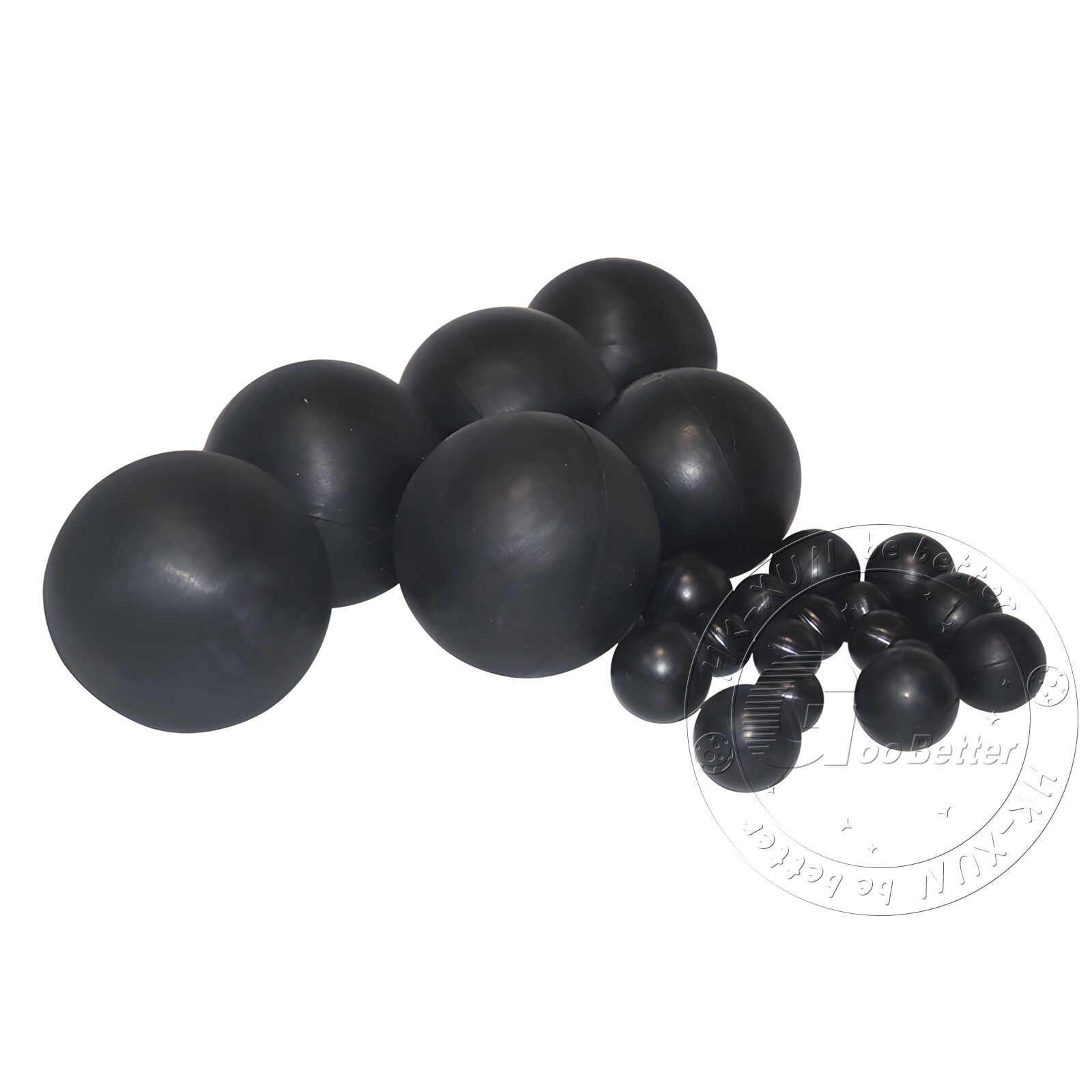 Black Round Solid Rubber Ball Bouncy Balls Training Ball Diameter 2mm to 100mm