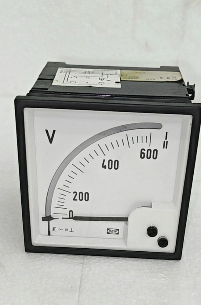 DEIF 2EQ96/2 Analog Double Voltmeter 0-600V Generator/Mains Synchronization
