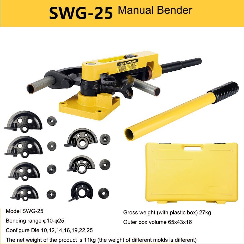 SWG-25 Pipe Bender Manual Pipe Bender Pipe Bending Tool Iron Pipe Copper Pipe