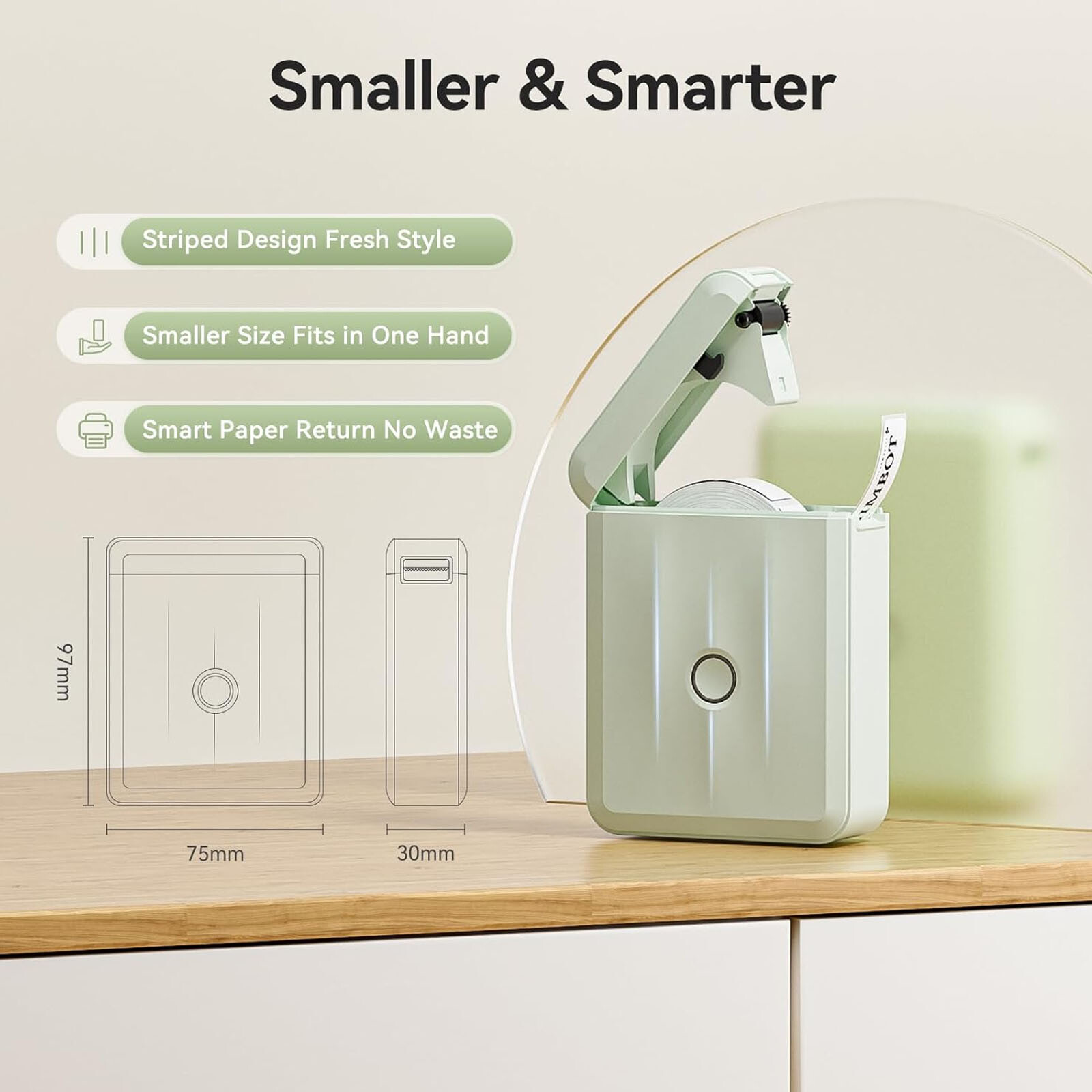 NIIMBOT D110 Bluetooth Label Maker with Tape Portable Thermal Label Printer