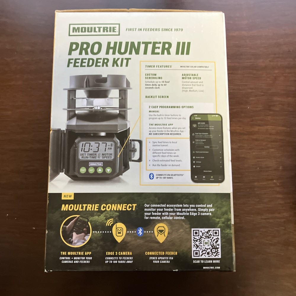 Pro Hunter III Deer Feeder Kit - Quicklock Adapter Fits Most Flat Bottom Hopp...