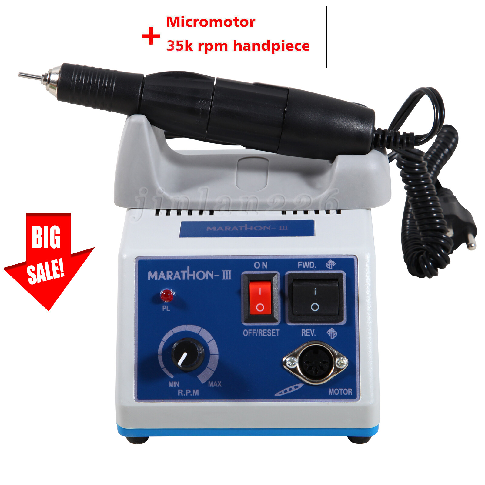 Dental Lab Marathon Electric Micromotor Polishing Unit + 35K rpm Motor Handpiece