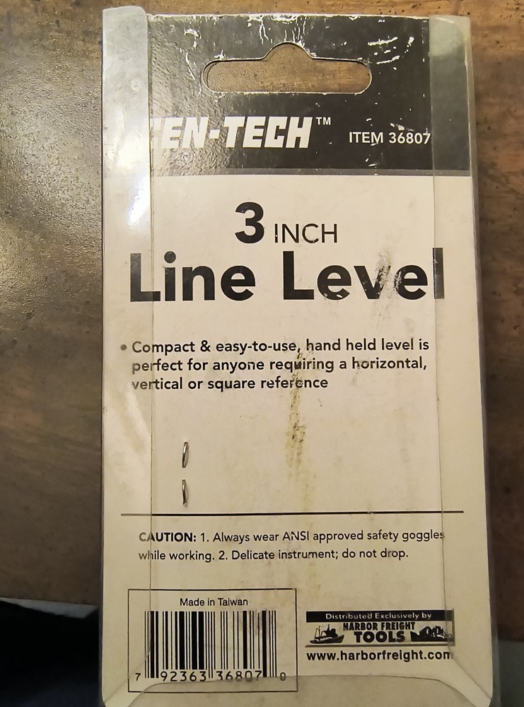 Cen-Tech #36807 3 Inch Line Level