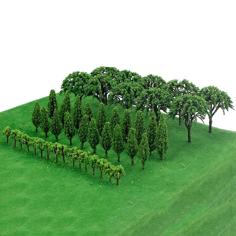 Plastic Model Trees Train Railroad Wargame Park Scenery HO Scale Scene Layout