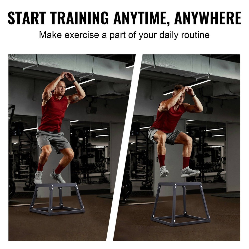 Versatile 12/18/24in Jump Platform Stackable Design Full-Body Workout Equipment