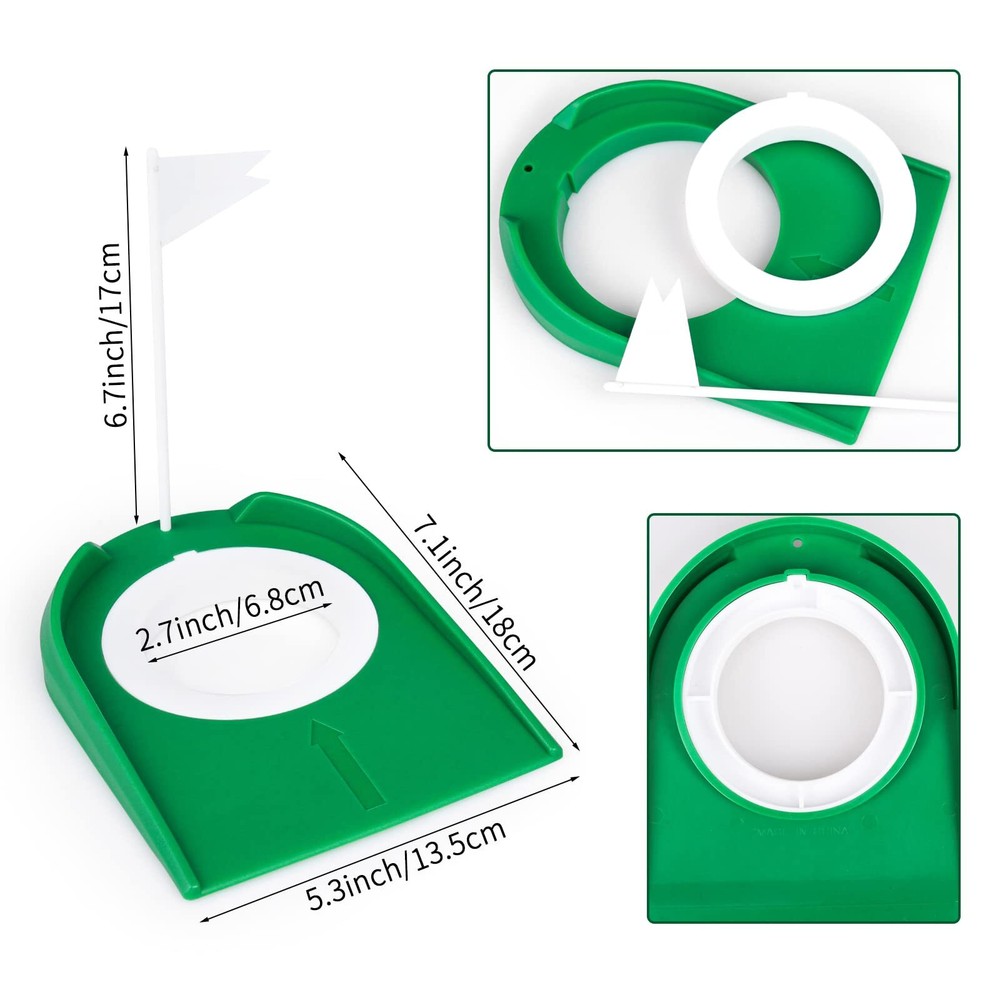 2Pack Golf Putting Cup with Flag Indoor Practice Training Aids Golf Putting Hole