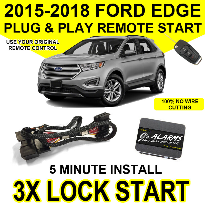 2015-2018 Ford Edge Remote Start Plug & Play Easy Install SUV 3X Lock Start FO2