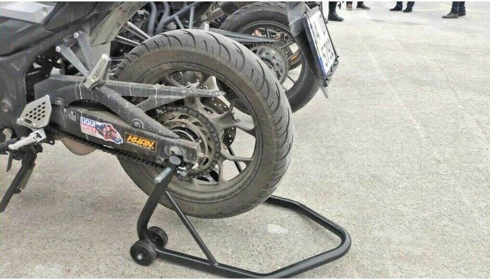 Motorcycle Garage Paddock Stand Rear Tire Lift Fork Adapter Universal Racing