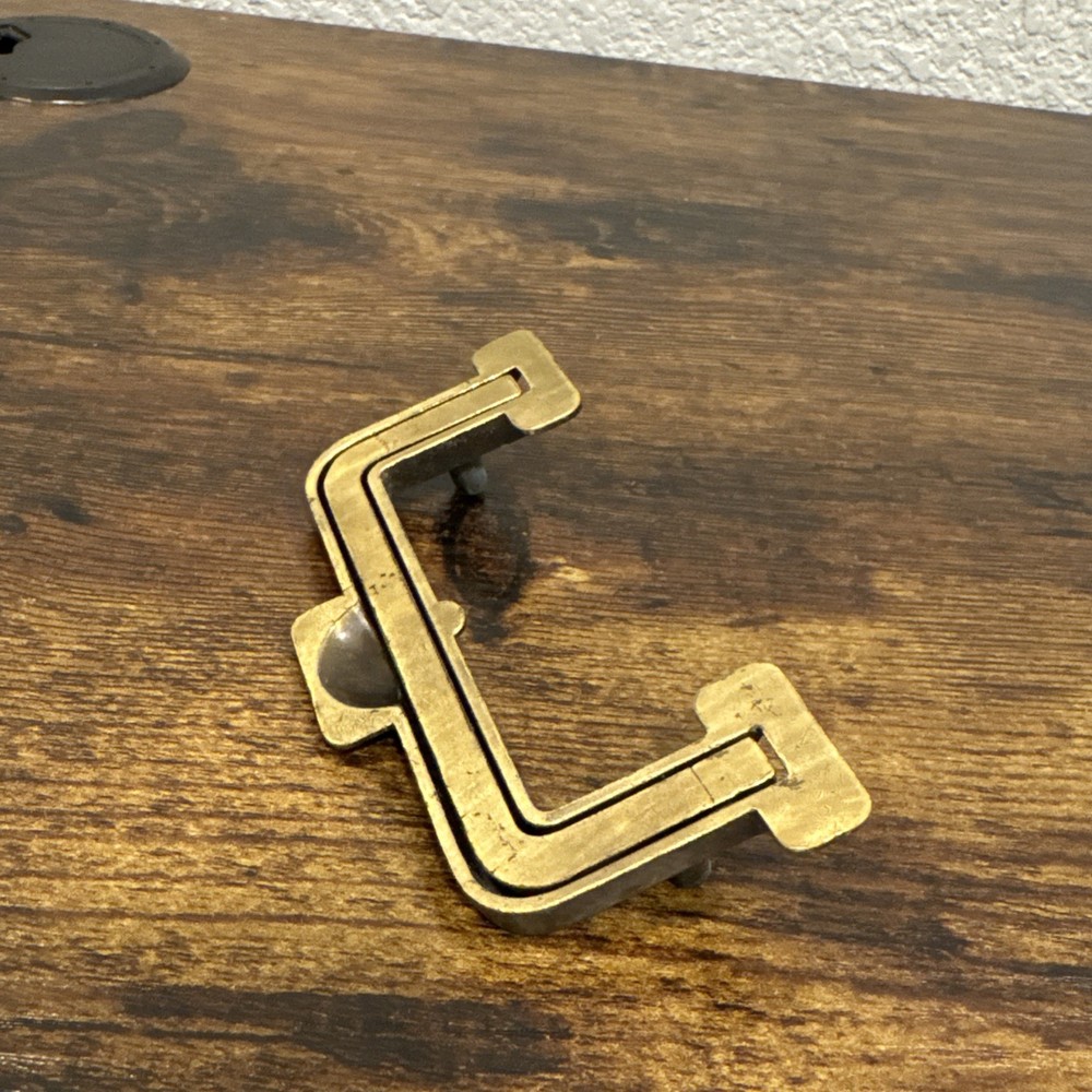 Henredon Artefacts Brass Drawer Pull Vintage Campaign Handle