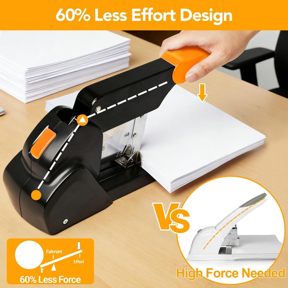AFMAT Heavy Duty Stapler, 220 Sheets Capacity Stapler for Classroom, 60%