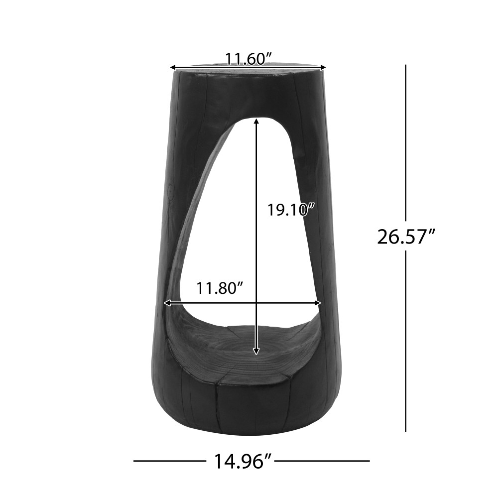 Outdoor Side Table Hollow Design End Table Patio Garden Stool Table