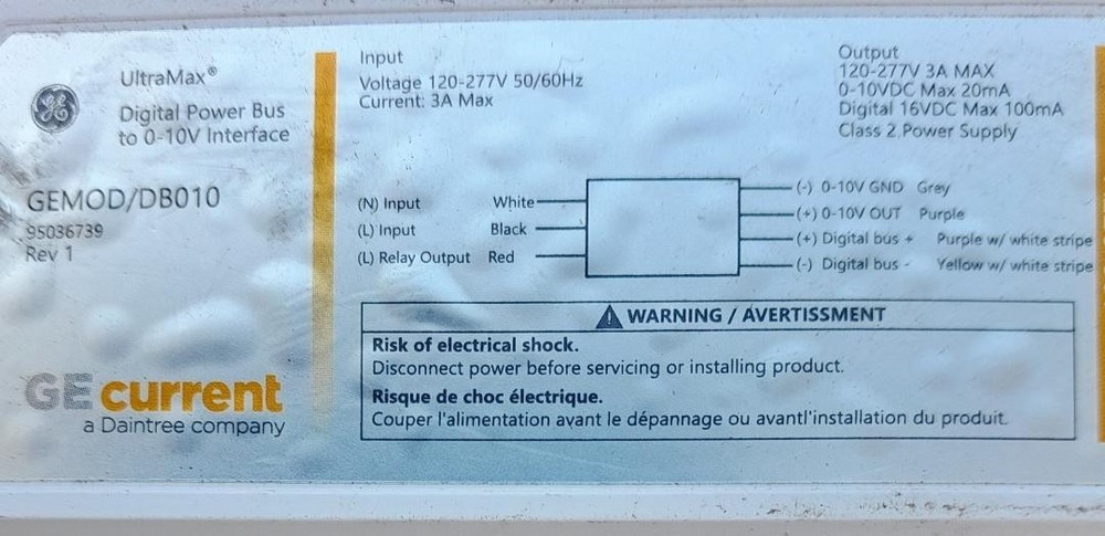 GE UltraMax Programmable LED Driver GED150MC/VD1P700S w/ GEMOD/DB010 interface