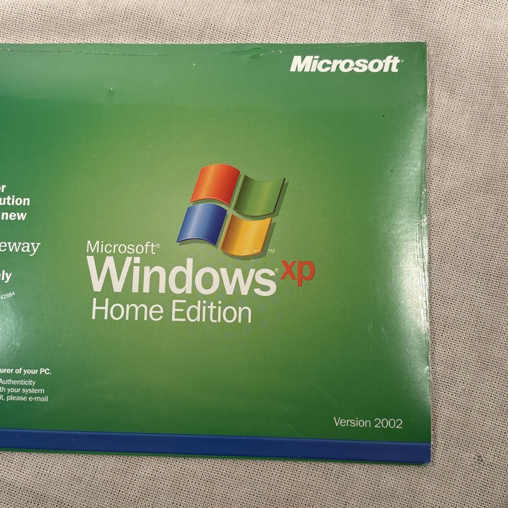 Microsoft Windows XP Home Edition 2002 OEM For New PC Sealed