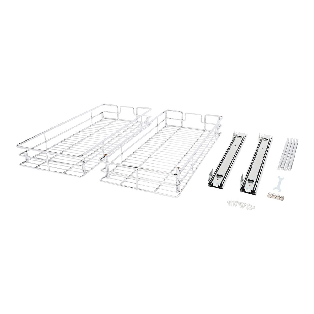 Pull Out Cabinet Organizer, 2-Tier Pull Out Shelves, Kitchen Cabinet Organizer