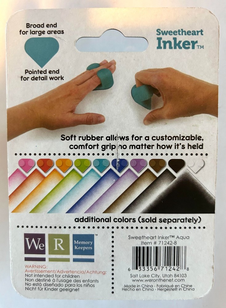 We R Memory Keepers SWEETHERT INKER Aqua Dye Ink For Distressing Teal Scrapbook