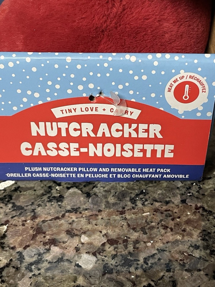 Plush Nutcracker Pillow With Removable Heat Pack. 12In Super Soft.