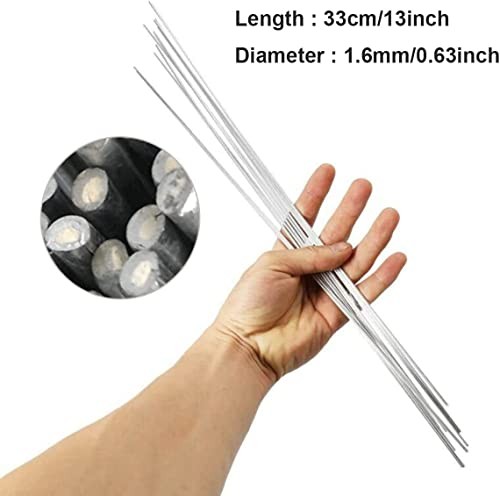 50 Pieces Flux Core Aluminum Rods Low Temperature Easy Melt Aluminum Welding