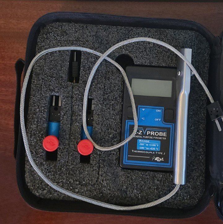 EDL E-Z Probe Digital Pyrometer Thermocouple Type K with Probe Extension Cable