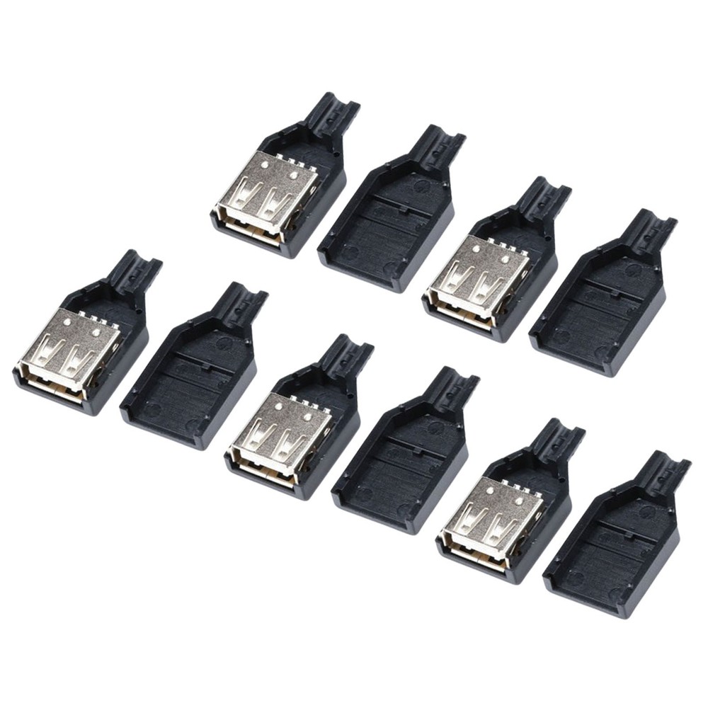 Accessories USB Female Socket Connector Shell USB 2.0 5V Mobile Female Socket