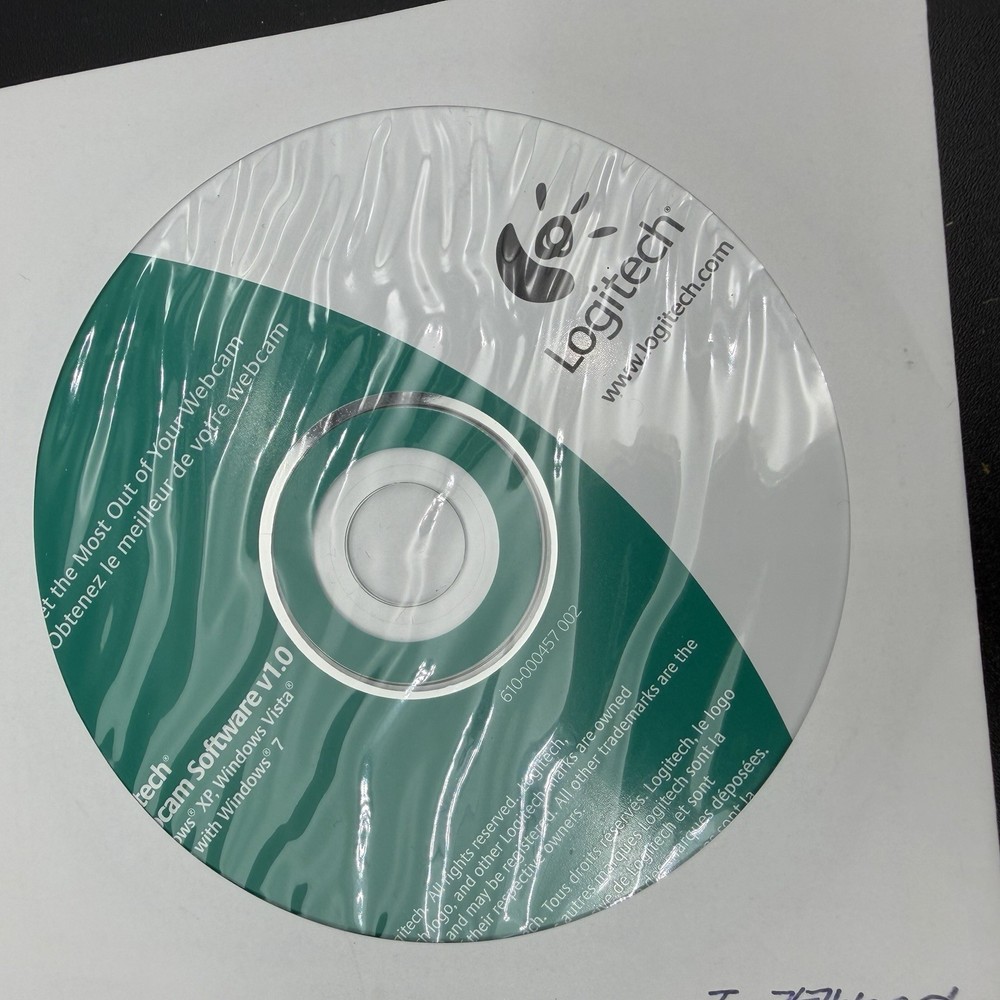 Logitech Webcam Software v1.0 - Windows XP Vista 7 2009 Disc Only CD-ROM